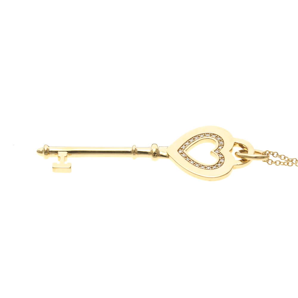 TIFFANY 18k Gold Diamond Heart Necklace - Picture 3 of 13